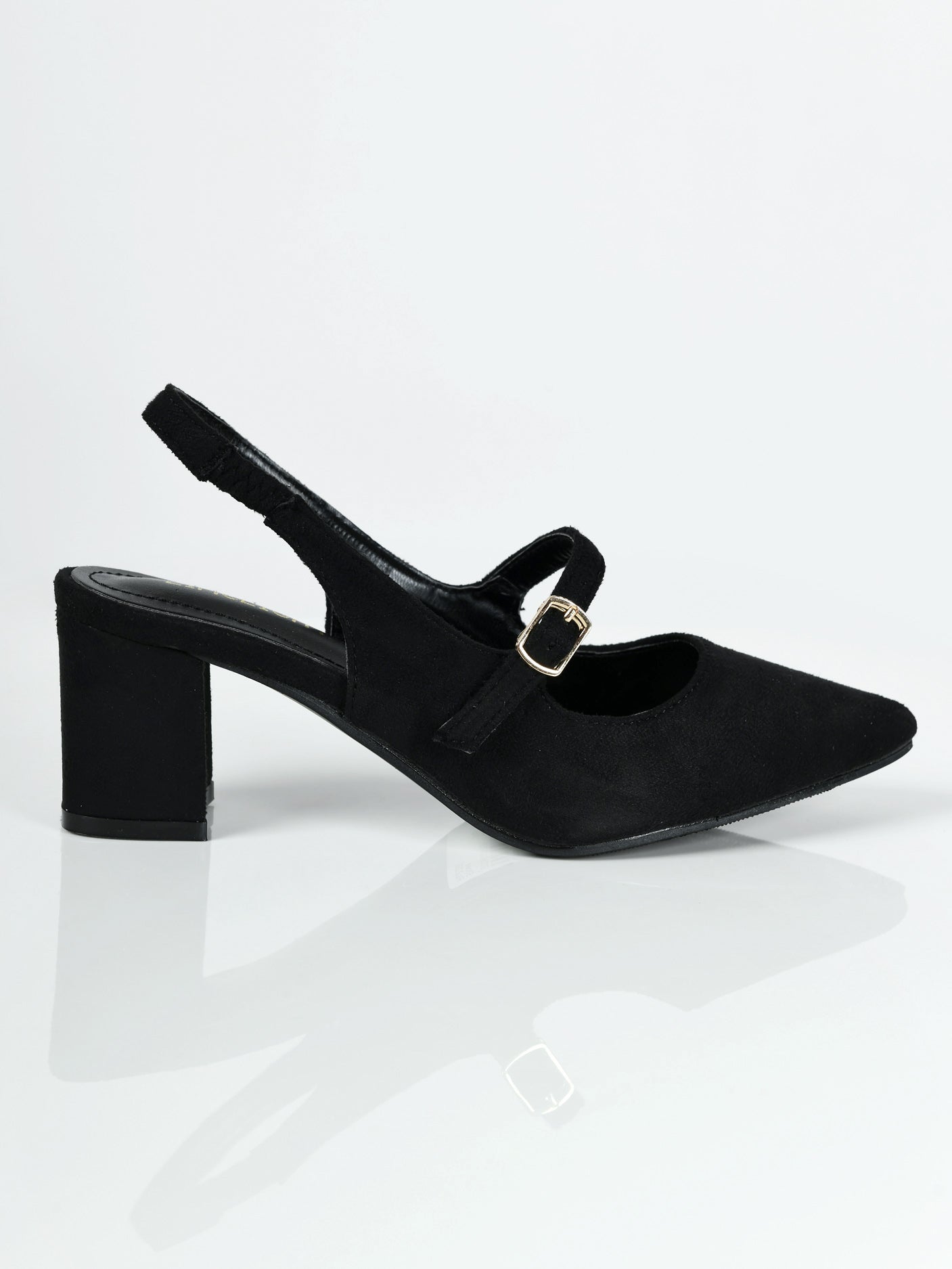 Limelight - Pointed Suede Heels - Black