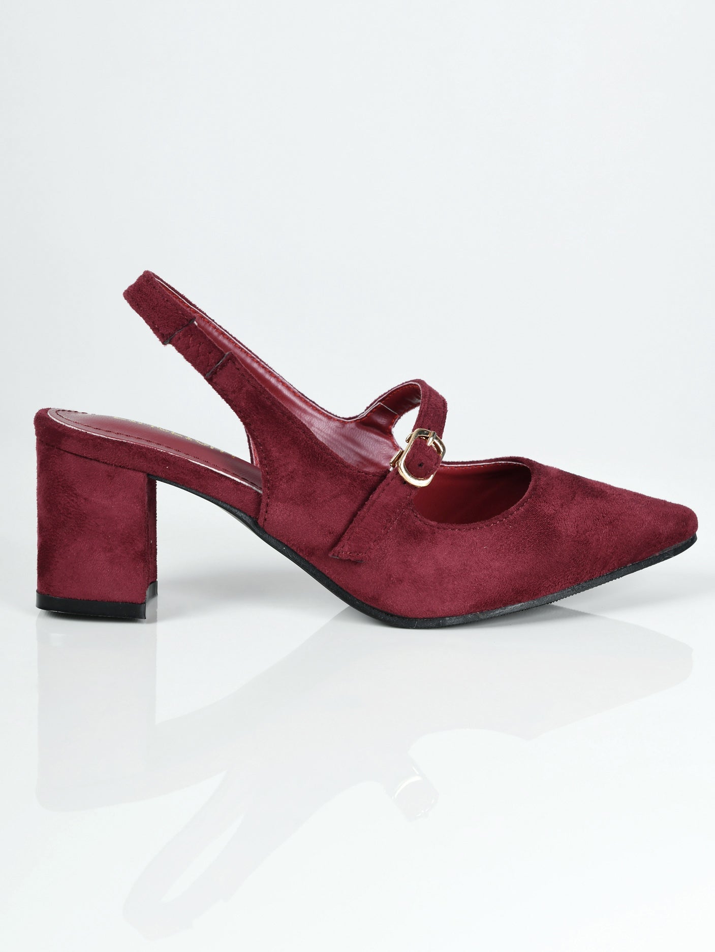 Limelight - Pointed Suede Heels - Maroon