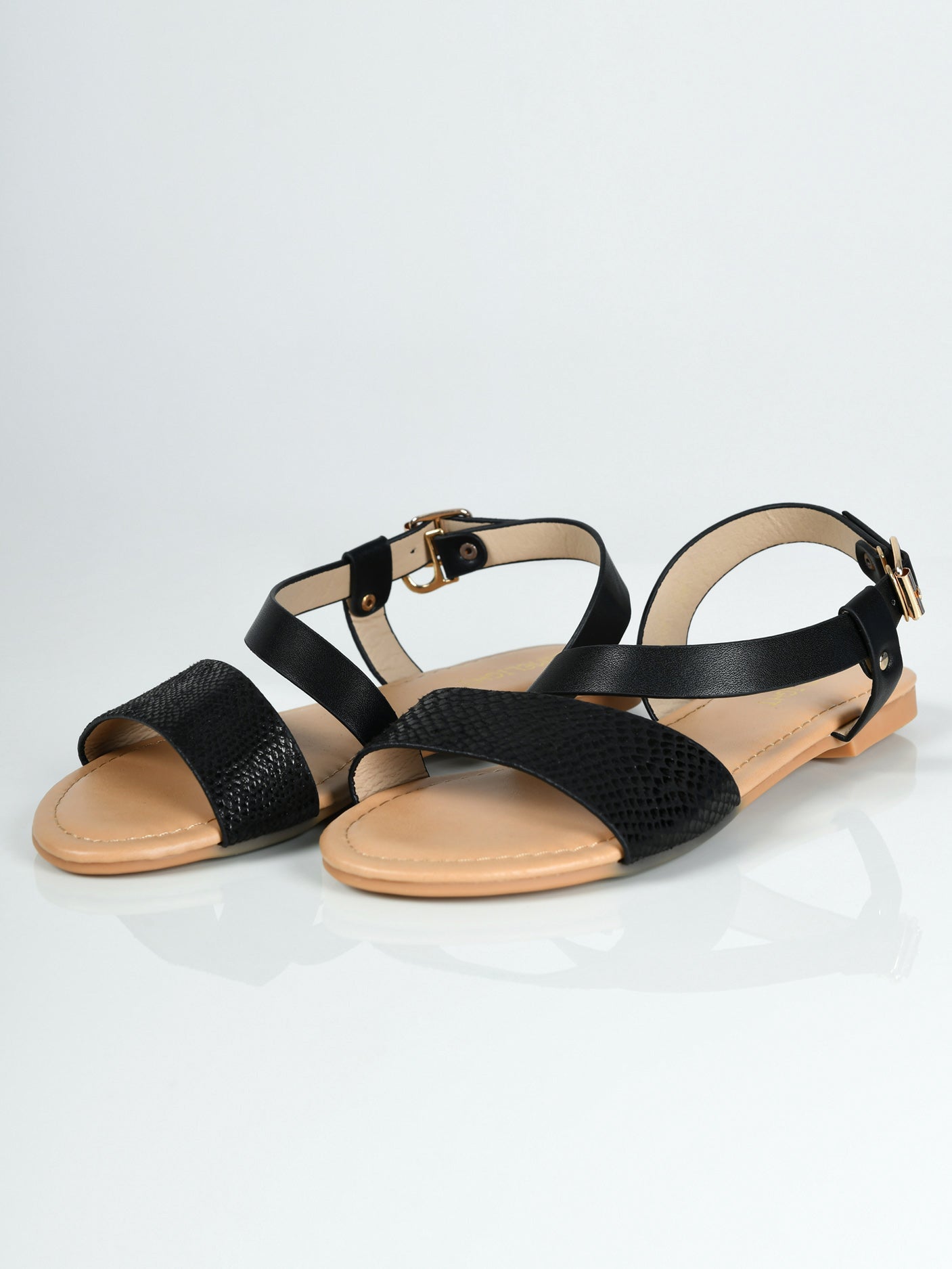 Limelight - Textured Sandals - Black