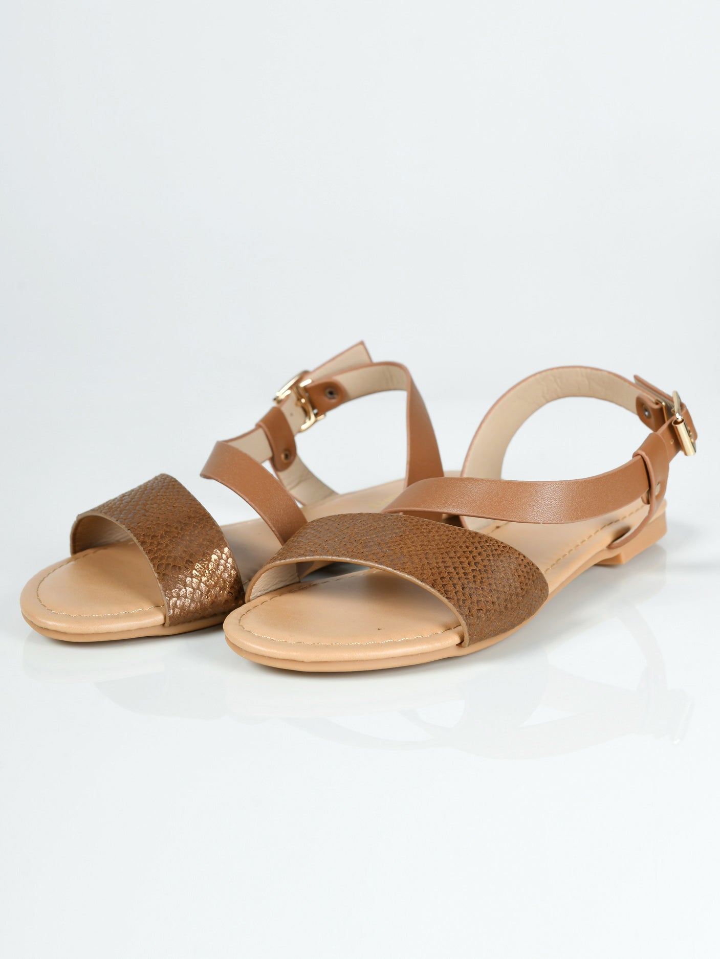 Limelight - Textured Sandals - Brown