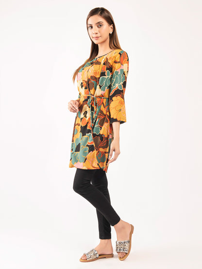 Limelight - Pleated Floral Top