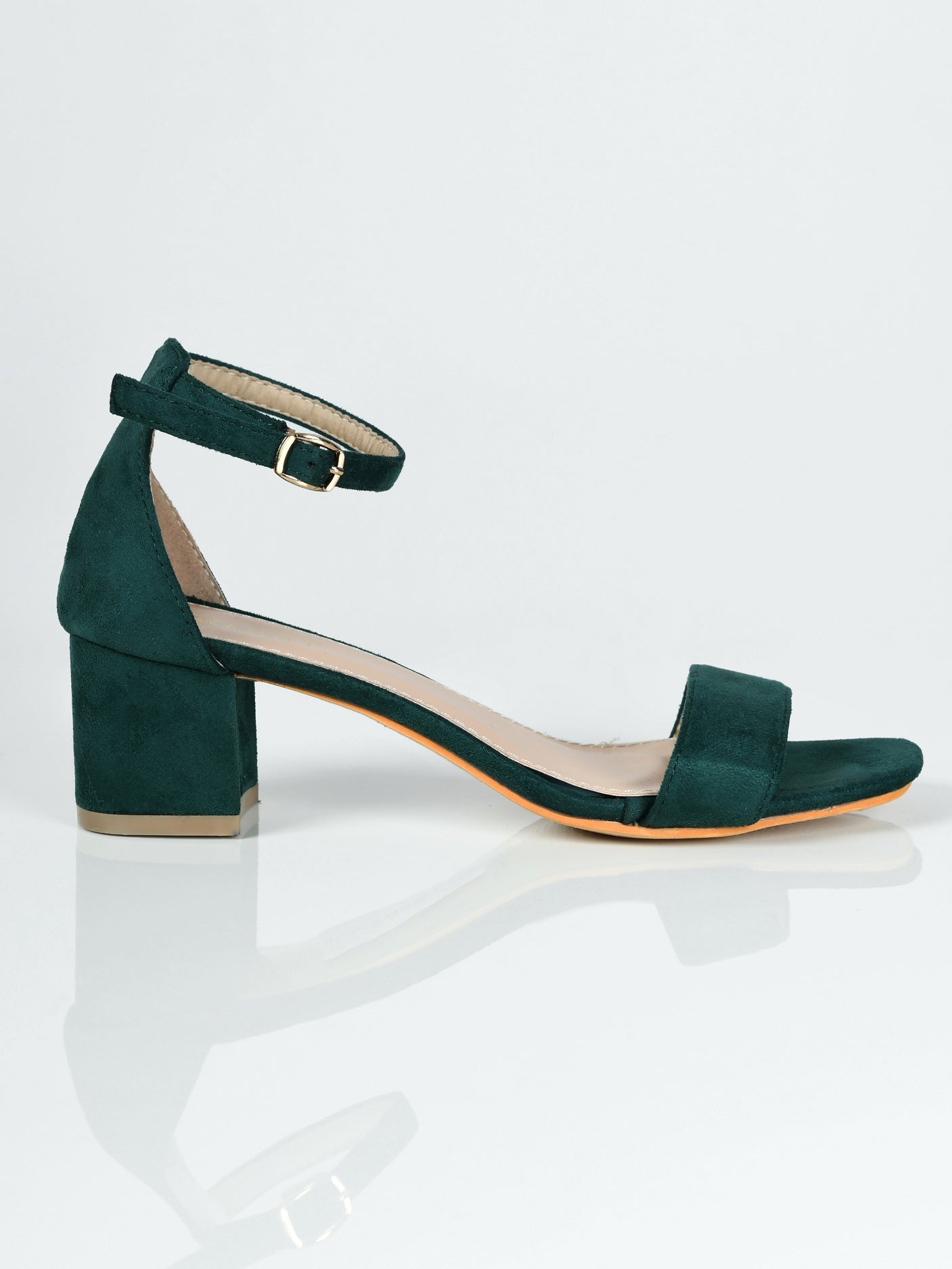 Limelight - Suede Block Heels - Green