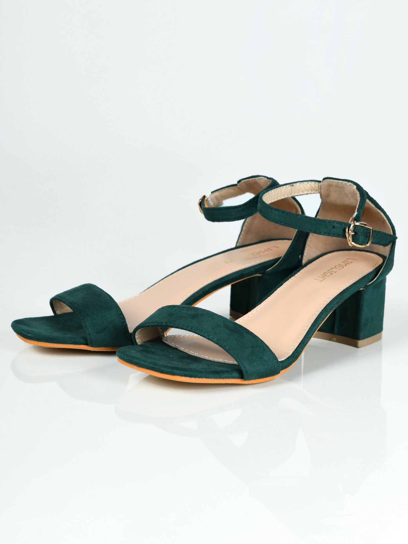 Limelight - Suede Block Heels - Green