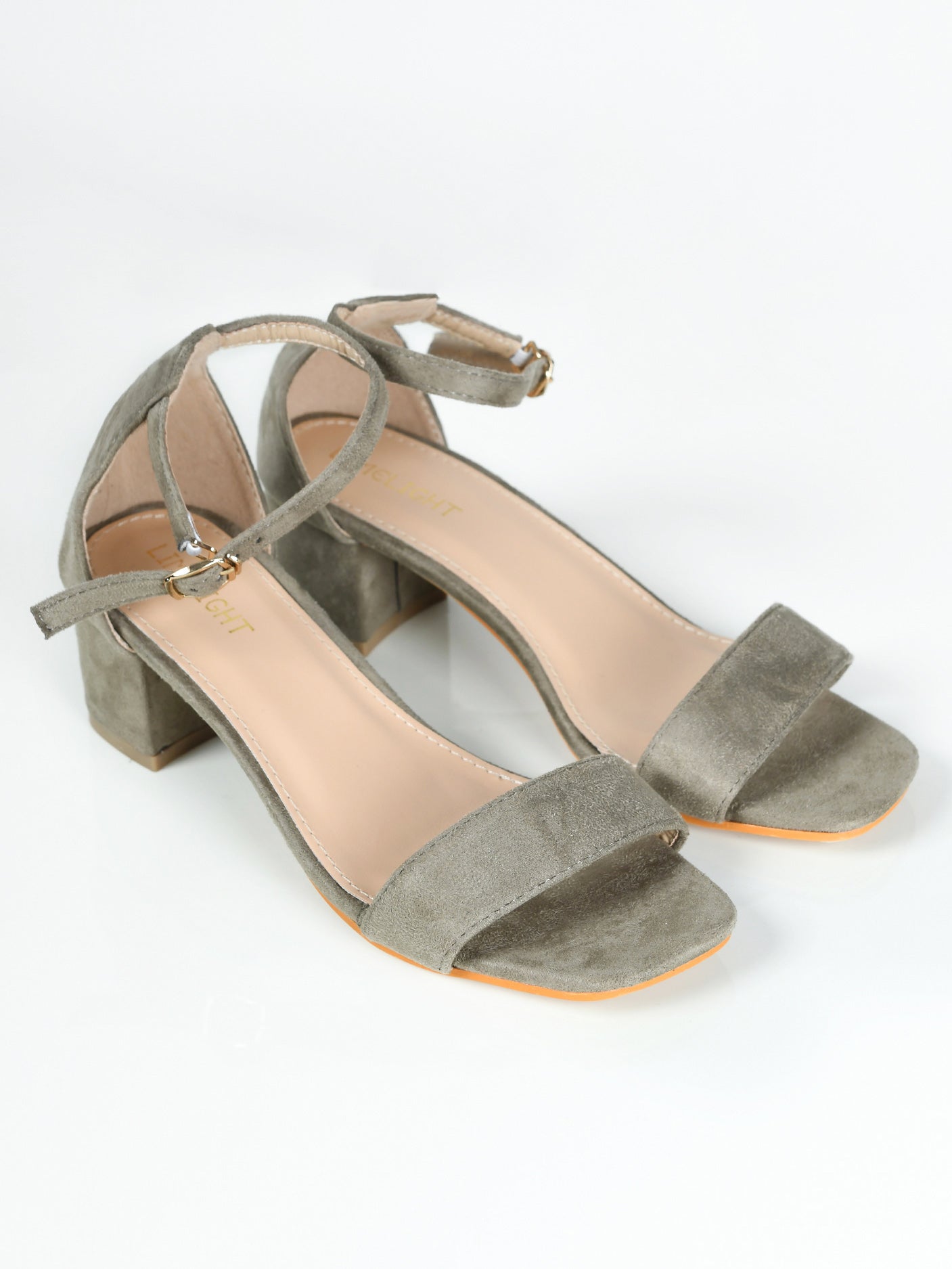 Limelight - Suede Block Heels - Grey