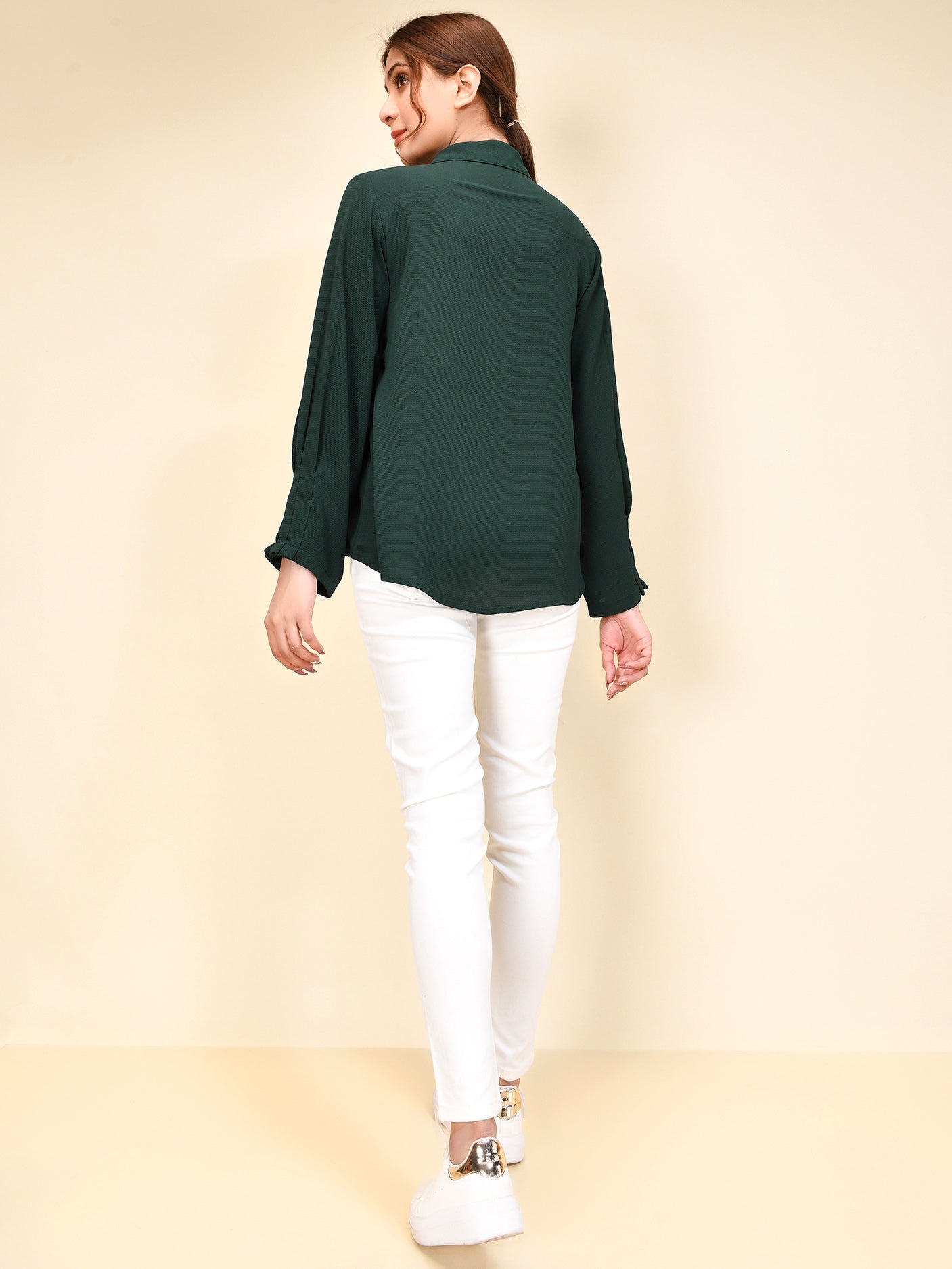 Limelight - Pleated Shirt -Green