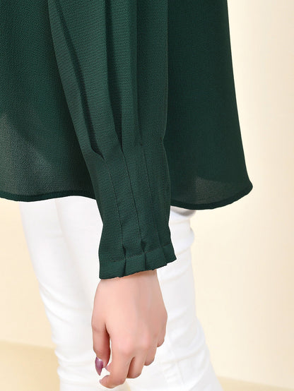 Limelight - Pleated Shirt -Green