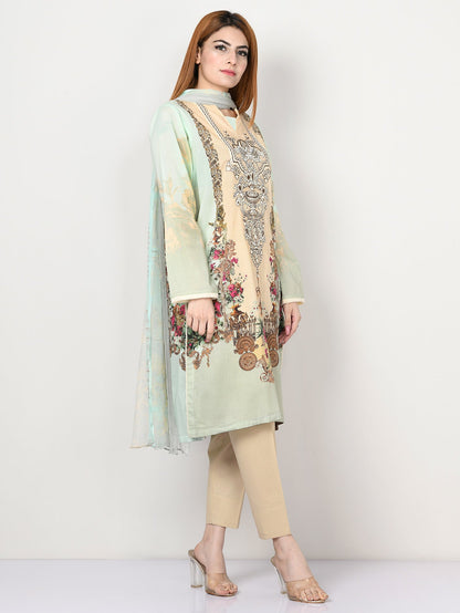 Limelight - Embroidered Lawn Suit