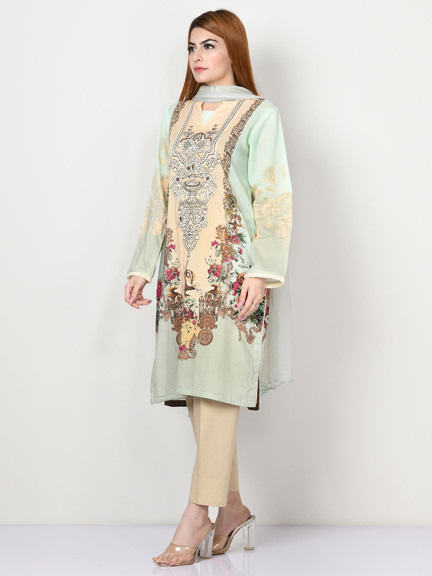 Limelight - Embroidered Lawn Suit