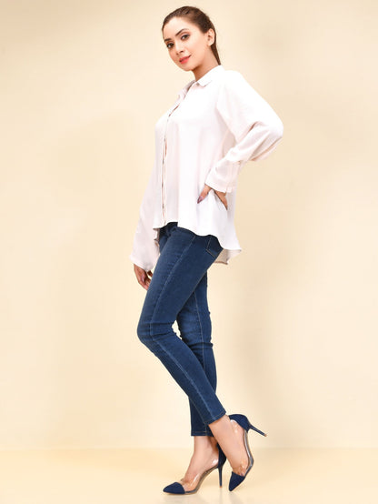 Limelight - Pleated Shirt -Baby Pink