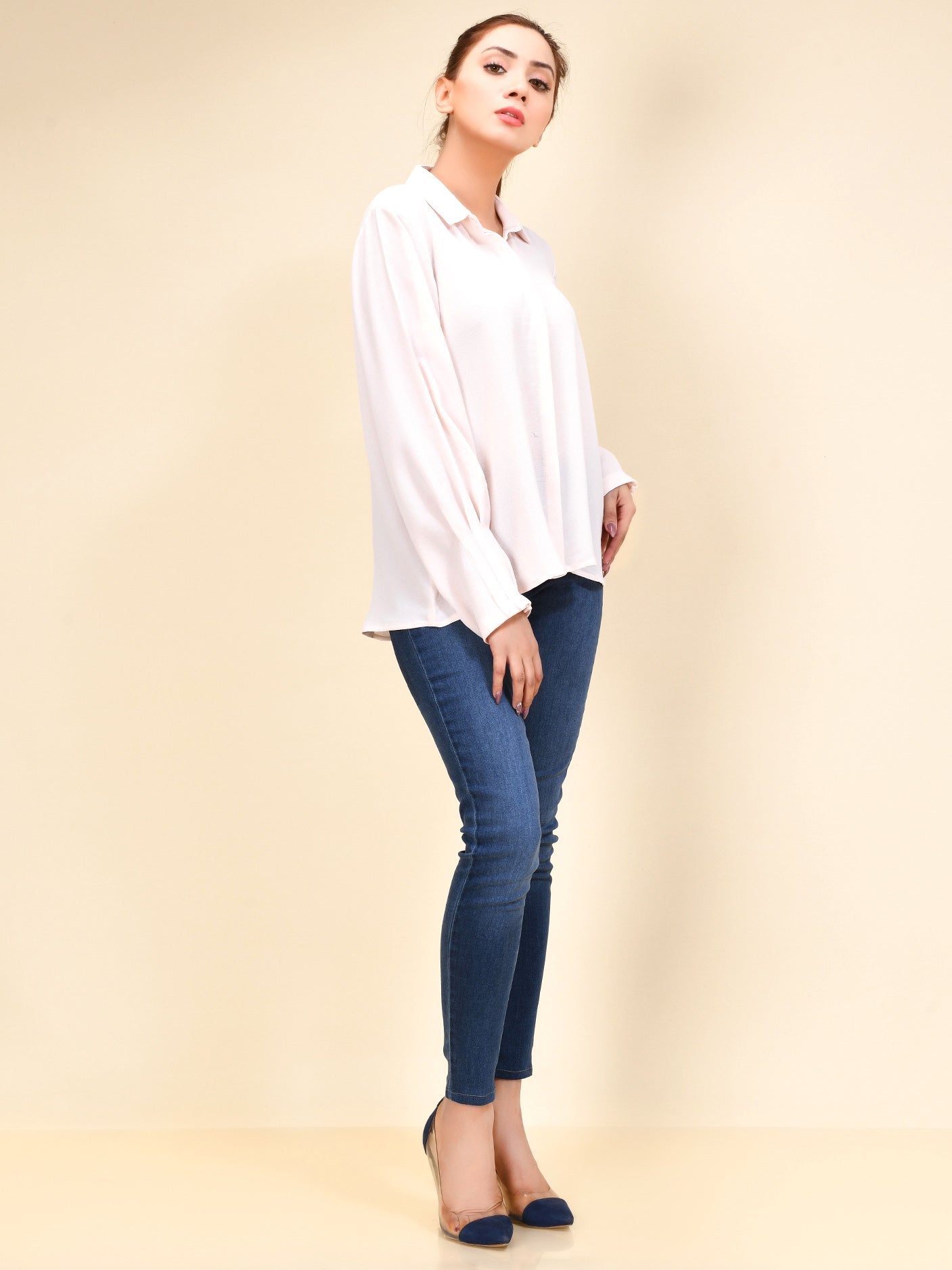 Limelight - Pleated Shirt -Baby Pink