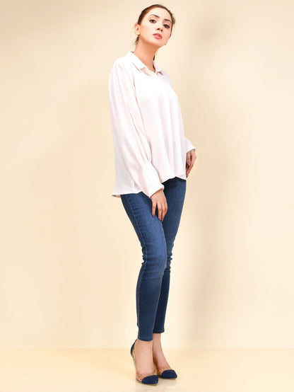 Limelight - Pleated Shirt -Baby Pink