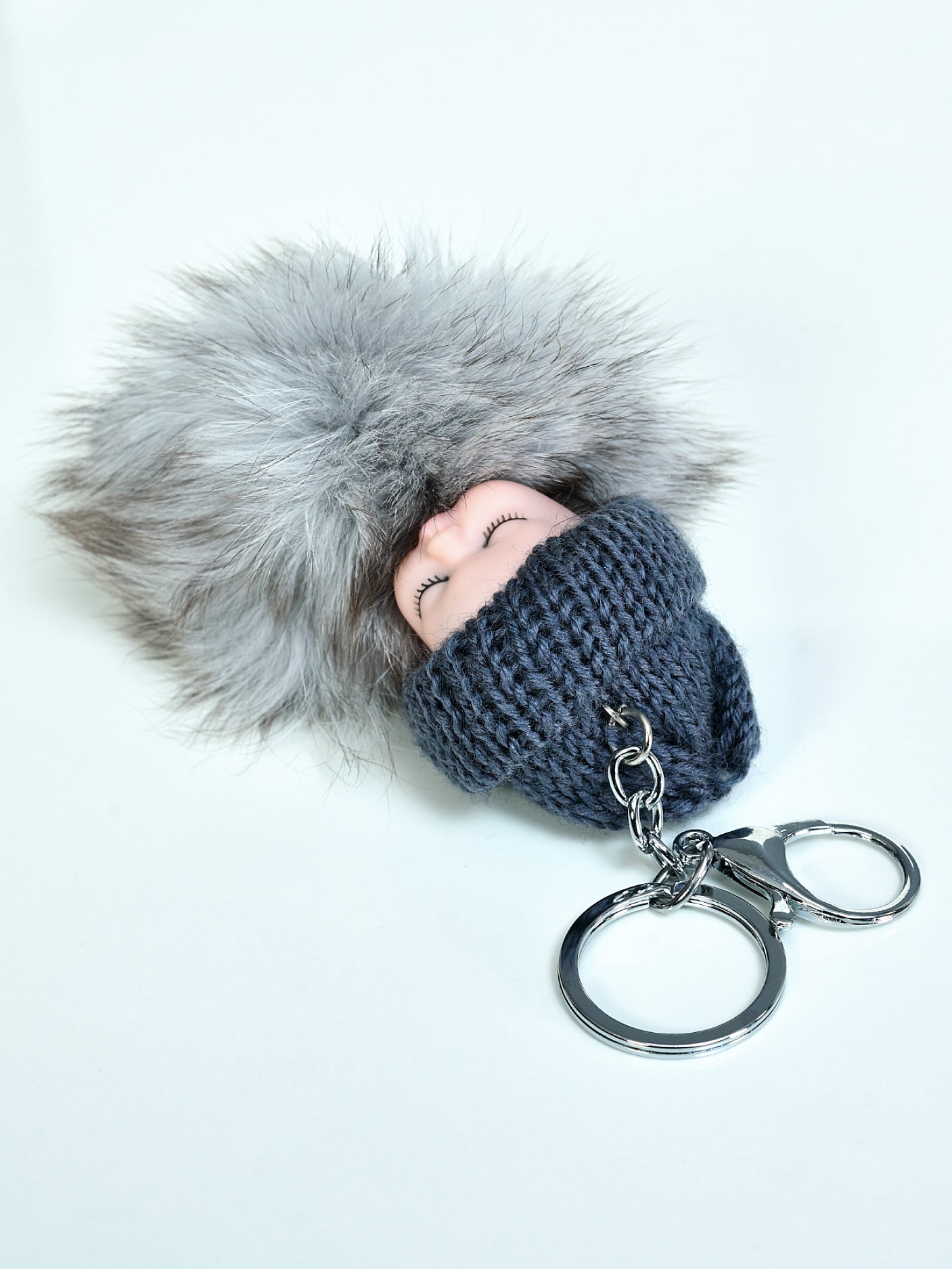 Limelight - Sleeping Baby Pompom Key Chain