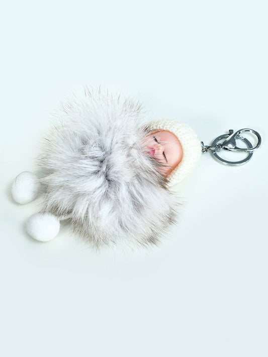 Limelight - Sleeping Baby Pompom Key Chain