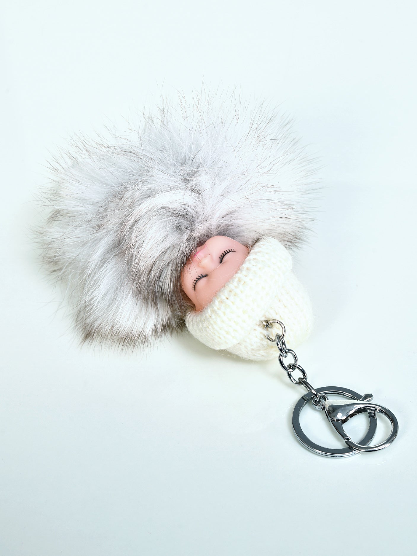 Limelight - Sleeping Baby Pompom Key Chain