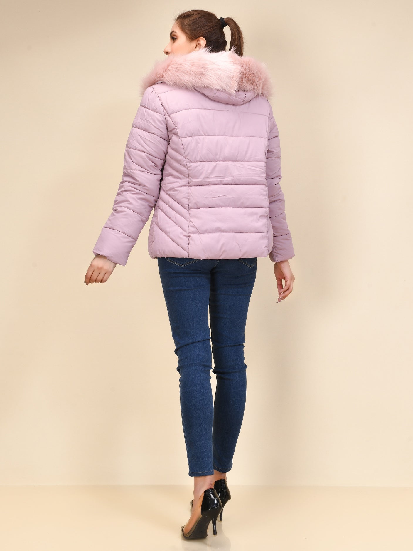 Limelight - Faux Fur Puffer Jacket - Pink