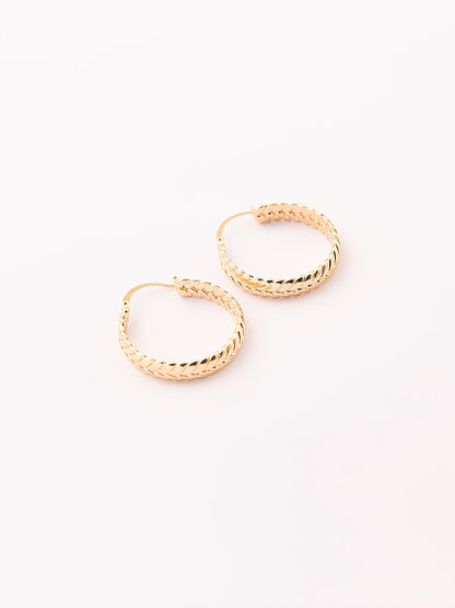 Textured Hoop Earrings