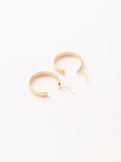 Textured Hoop Earrings