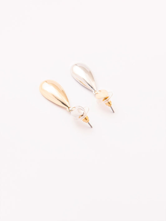 Metallic Tear Drop Earrings