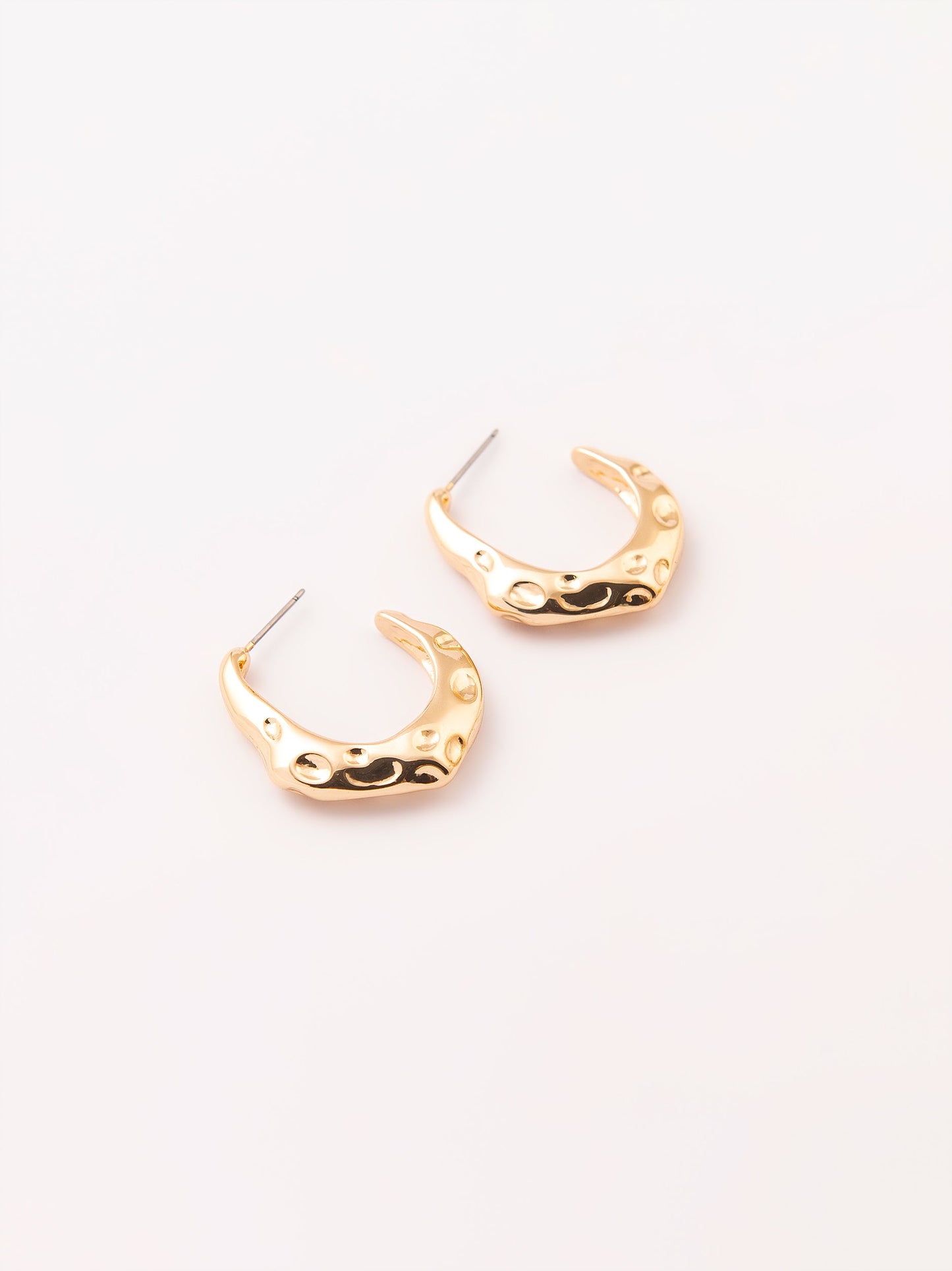 Textured C-Hoop Earrings