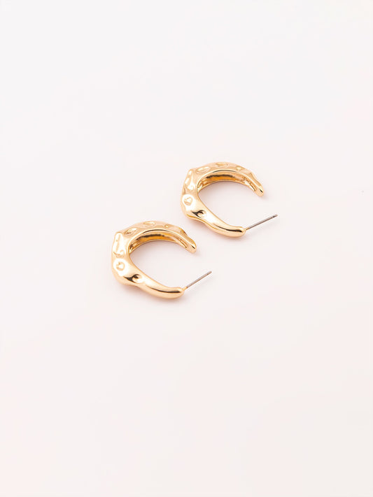 Textured C-Hoop Earrings