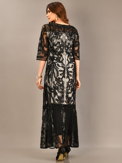 Limelight - Beaded Net Dress