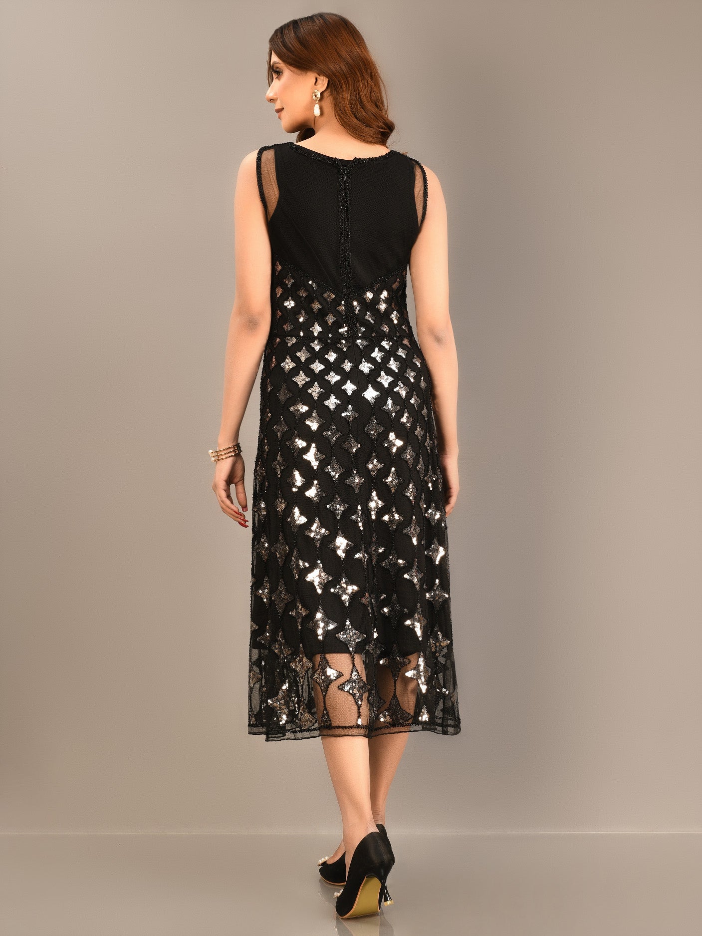 Limelight - Sequined Net Dress