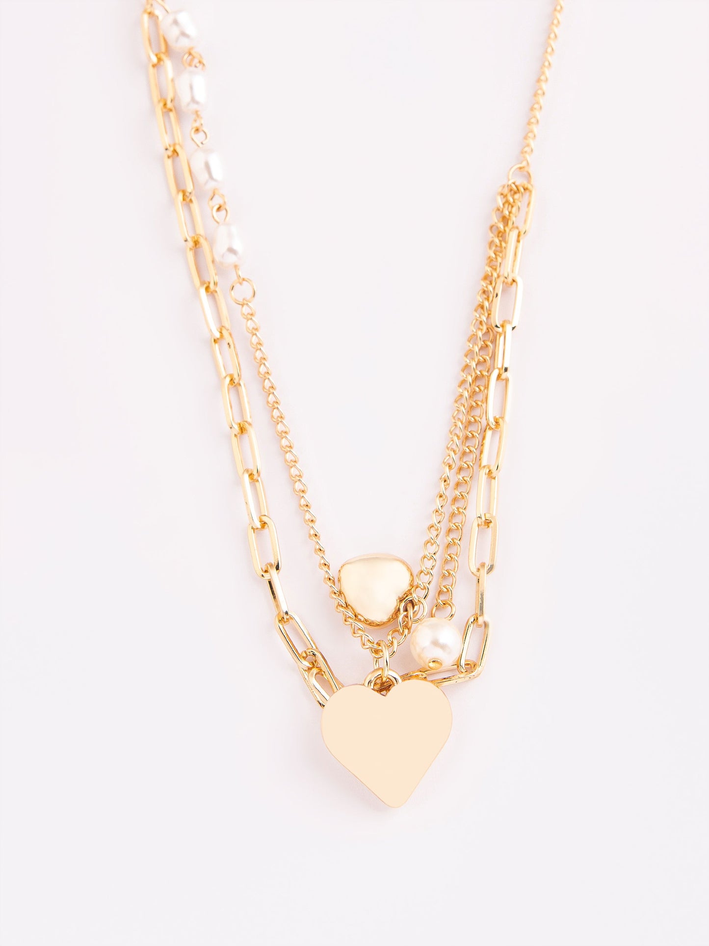 Twin Heart Layered Necklace