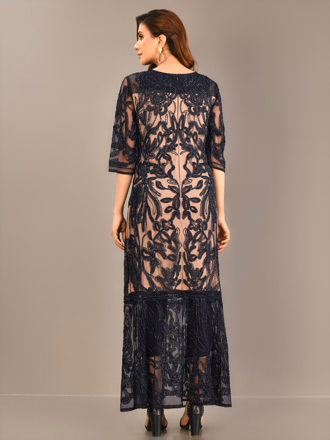 Limelight - Beaded Net Dress