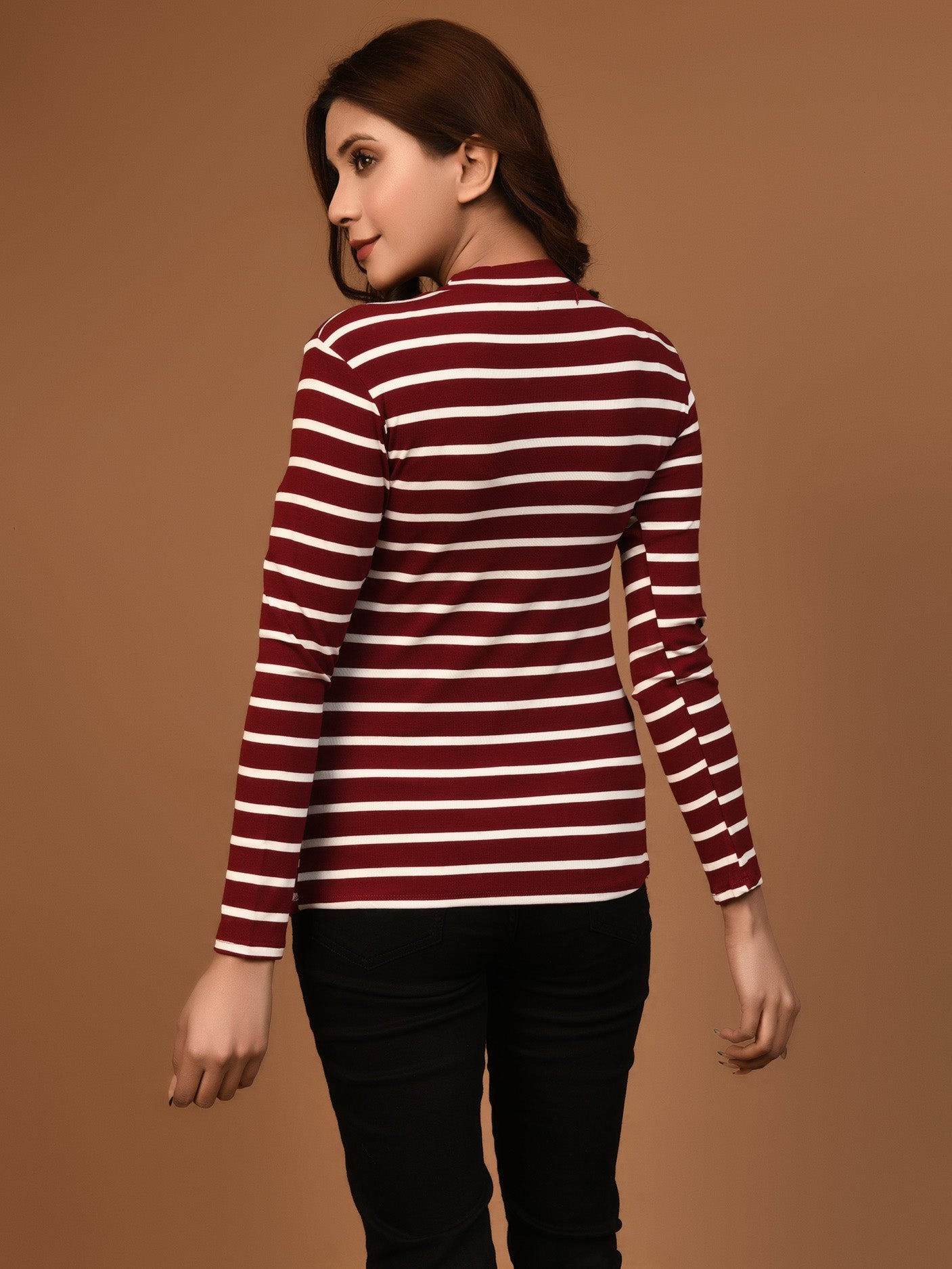 Limelight - Striped Mockneck Top