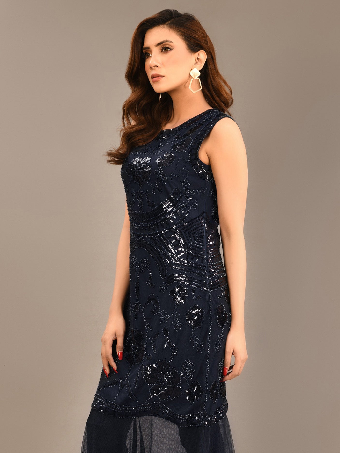 Limelight - Sequined Net Dress