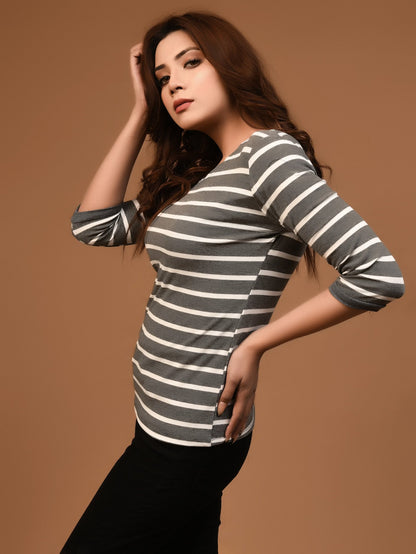 Limelight - Striped Basic Top