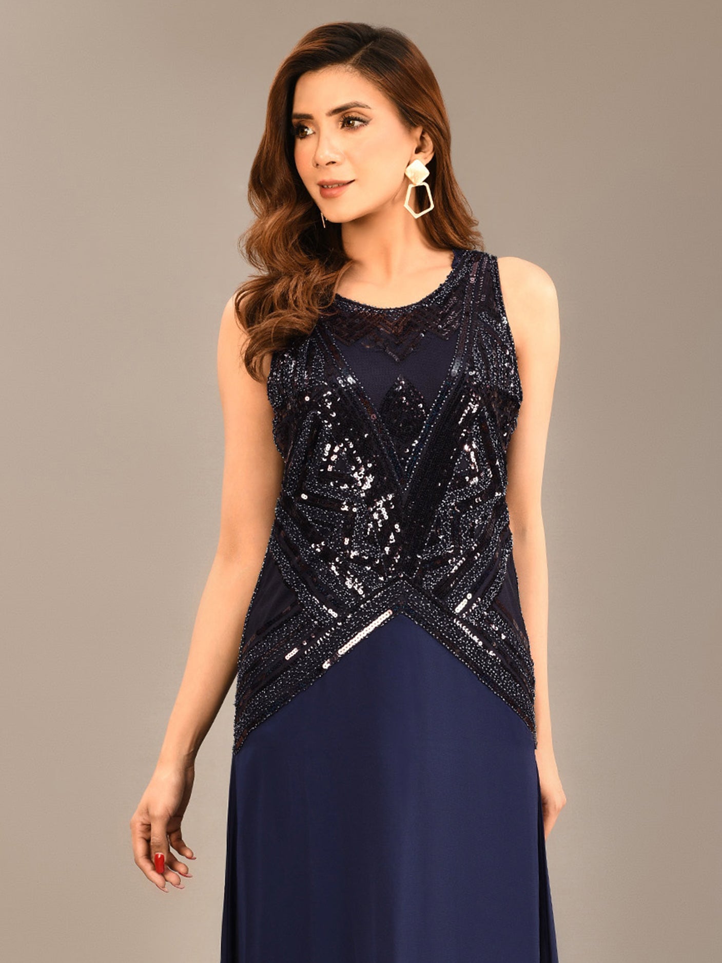 Limelight - Sequined Chiffon  Dress