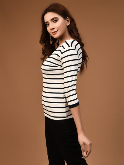 Limelight - Striped Basic Top