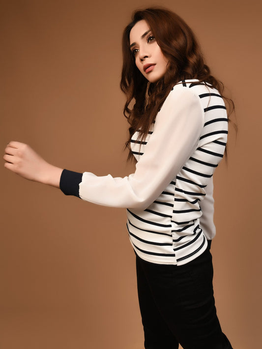 Limelight - Striped Basic Top