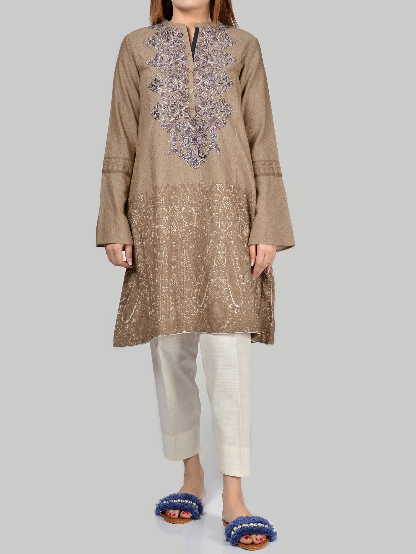 Limelight - Embroidered Khaddar Shirt