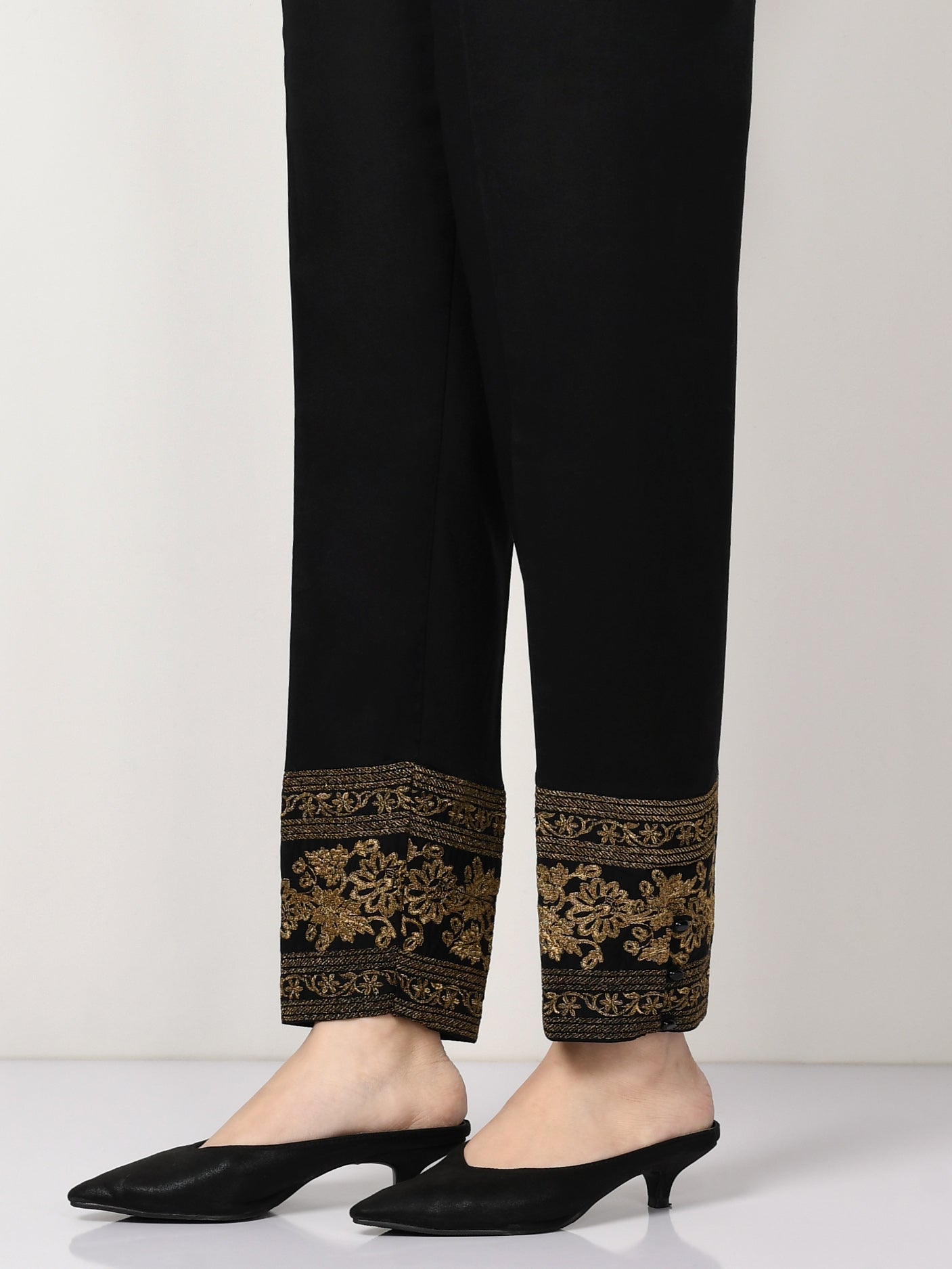 Limelight - Embroidered Winter Cotton Trouser