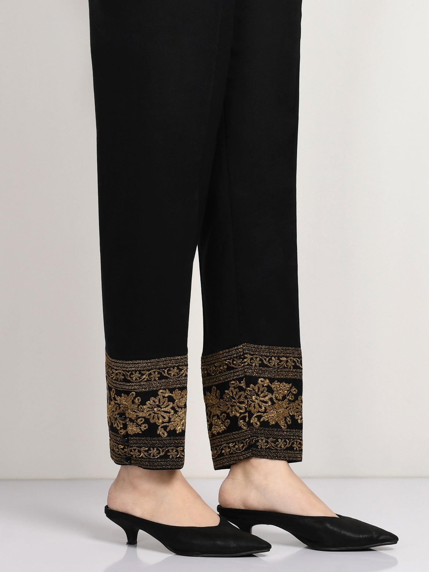 Limelight - Embroidered Winter Cotton Trouser