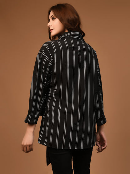 Limelight - Striped Wrap Shirt