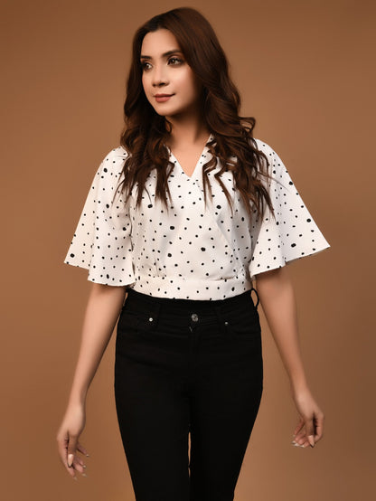 Limelight - Polka Dot Cropped Top