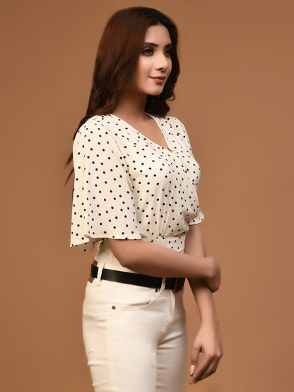 Limelight - Polka Dot Cropped Top