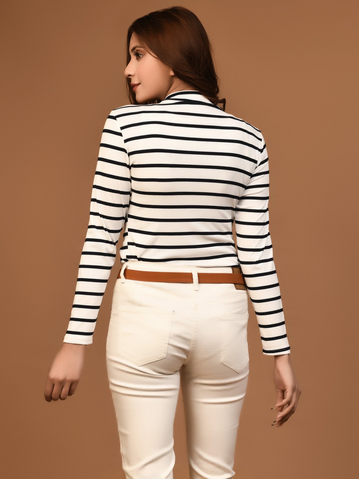 Limelight - Striped Mockneck Top