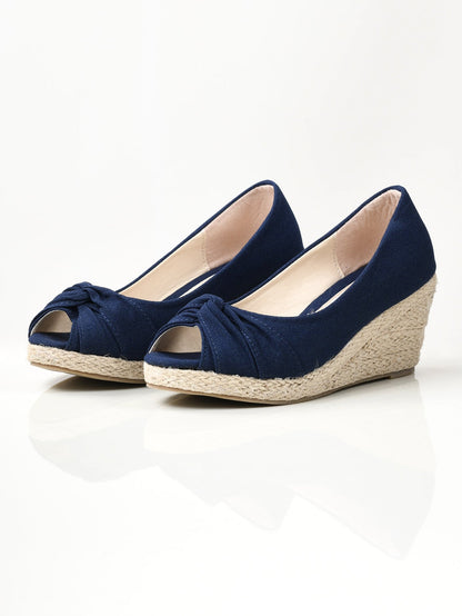 Limelight - Knotted Weave Wedges - Blue