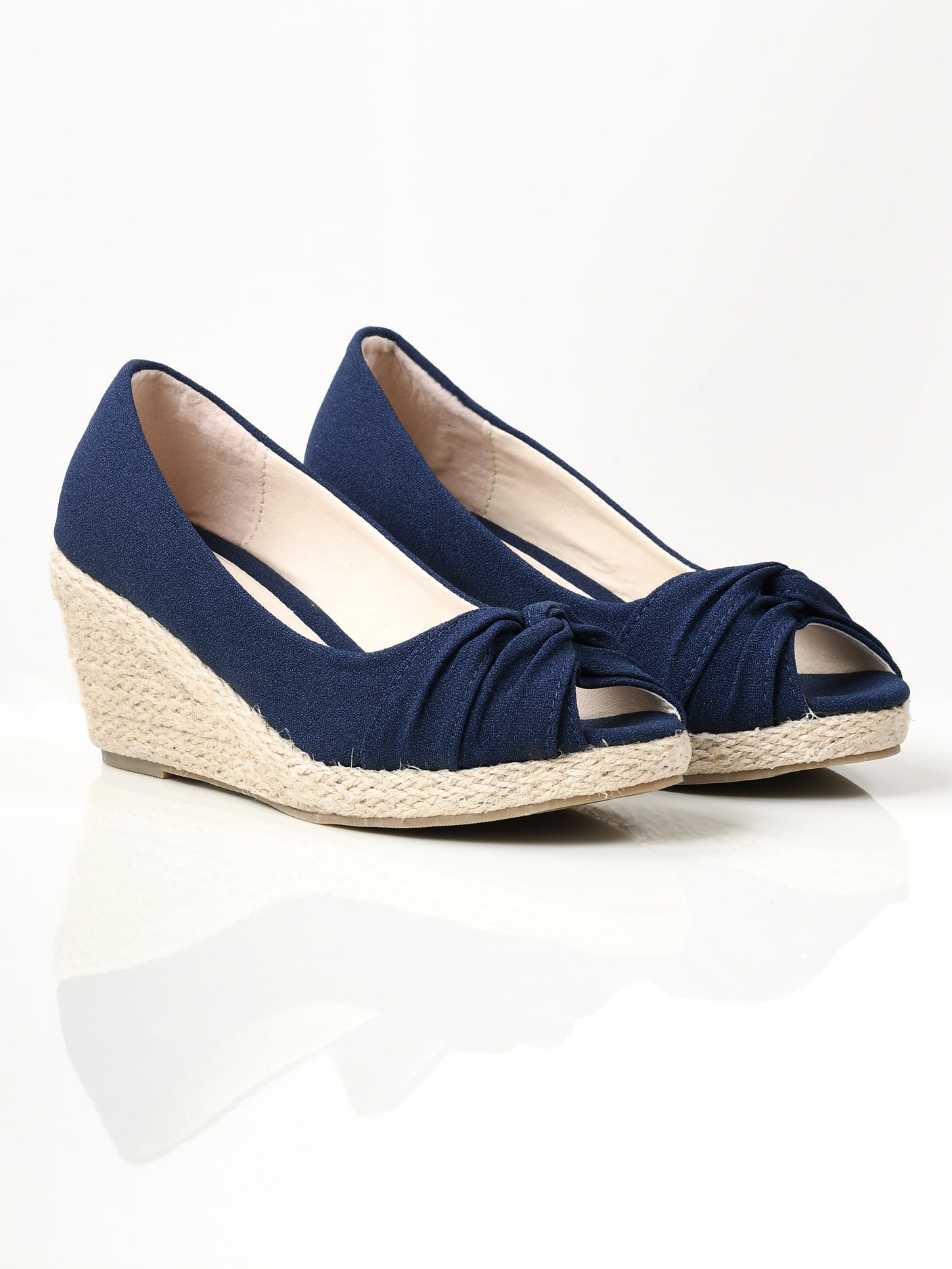 Limelight - Knotted Weave Wedges - Blue