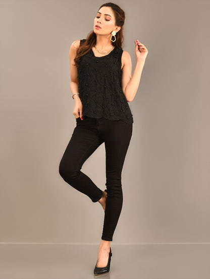 Limelight - Beaded  Chiffon Top