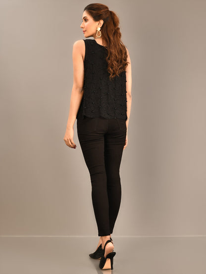 Limelight - Beaded  Chiffon Top