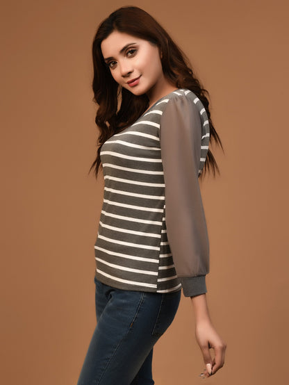 Limelight - Striped Basic Top