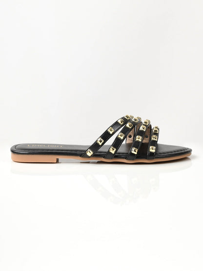 Limelight - Studded Flats - Black