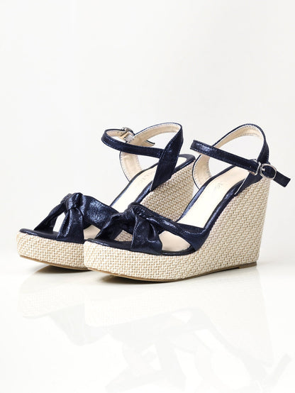 Limelight - Shiny Knotted Wedges - Blue