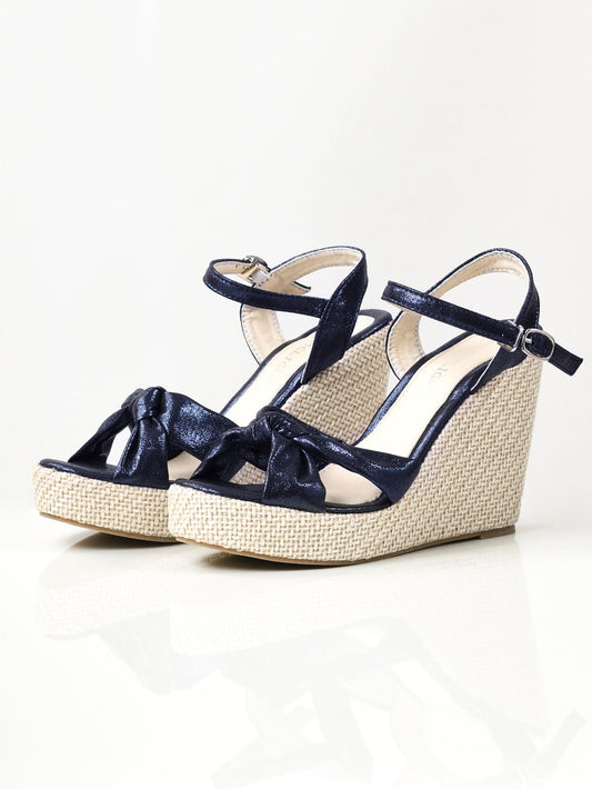 Limelight - Shiny Knotted Wedges - Blue