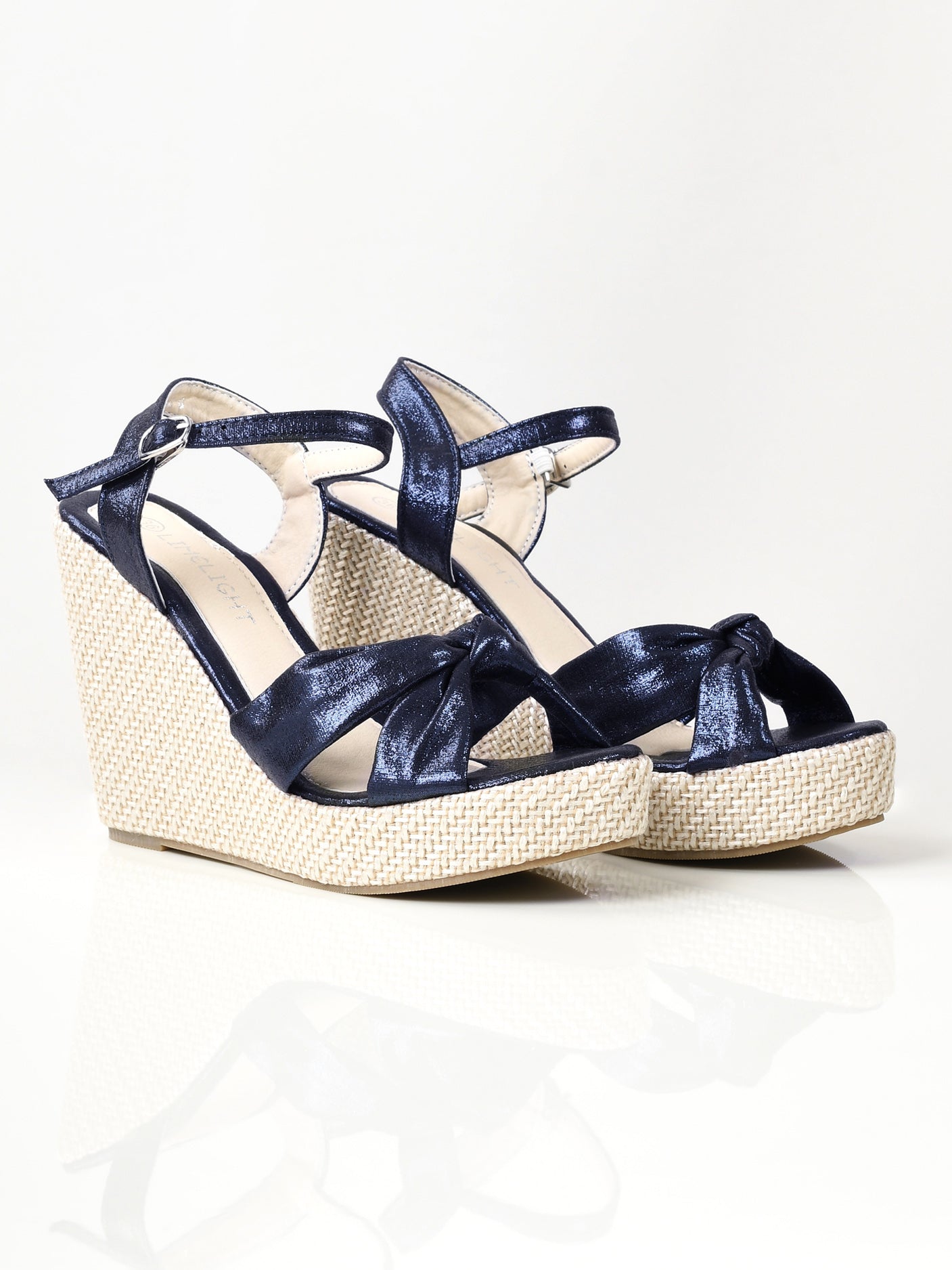 Limelight - Shiny Knotted Wedges - Blue